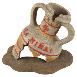 Aqua Della Aquariendekoration Amphore La Pinta Figur und Höhle für Fische Bunt und Beige 21 x 17,2 x 17,5 cm – Bild 1 von 2