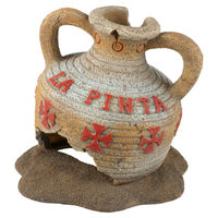 Produktbild von Aqua Della Aquariendekoration Amphore La Pinta Figur und Höhle für Fische in Bunt und Beige 11,3 x 10,5 x 11,4 cm