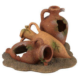 Aqua Della Aquariendekoration Amphoren Cluster Figur und Höhle Bunt Braun Größe S – Bild 1 von 2