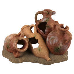 Aqua Della Aquariendekoration Amphoren Cluster Figur und Höhle für Fische in Bunt und Braun Größe L – Bild 1 von 2
