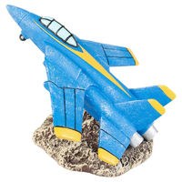 Produktbild von Aqua Della Aquariendekoration Flugzeug Tomcat Figur und Höhle Blau für Aquarien