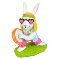 Produktbild von Aqua Della Aquariendekoration Hippie Kaninchen Figur und Höhle aus Kunstharz bunt für Fische