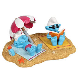 Aqua Della Aquariendekoration Schlümpfe am Strand Figur und Höhle für Süßwasserfische – Bild 1 von 4