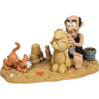 Produktbild von Aqua Della Aquariendekoration Schlümpfe Strand mit Gargamel und Azrael für Fischaquarien