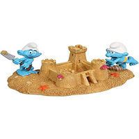 Produktbild von Aqua Della Aquariendekoration Schlümpfe Strand mit Sandburg Figur und Höhle für Süßwasser Aquarien bunt