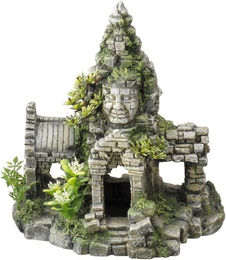 Aqua Della Aquarium Dekoration Angkor Wat II Figur und Höhle aus Kunstharz in Grau und Bunt 24x16.7x24.5 cm – Bild 1 von 2