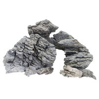 Produktbild von Aqua Della Aquarium Dekoration Canyon Stein Grau Schwarz für Aquascaping Süßwasser und Meerwasser 2 kg - 2 kg