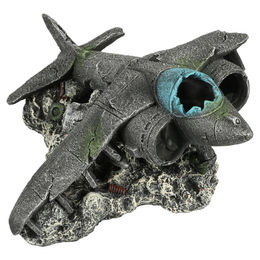 Aqua Della Aquarium Dekoration Jet S Figur und Höhle aus Polyesterharz Grau für Süßwasser und Salzwasser – Bild 1 von 2