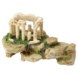 Aqua Della Aquariumdekoration Akropolis Figur und Höhle in Rot und Beige 34,5 x 25 x 20 cm – Bild 1 von 3