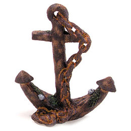 Aqua Della Aquariumdekoration Anker Figur und Höhle Braun 22 cm für Zierfische – Bild 1 von 4