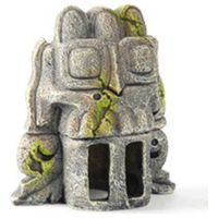 Produktbild von Aqua Della Aquariumdekoration Aztekisches Artefakt Figur und Höhle in Grau für Fische