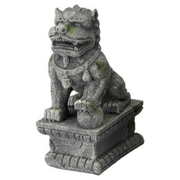 Aqua Della Aquariumdekoration Balinesischer Drache Figur und Höhle in Grau – Bild 1 von 3