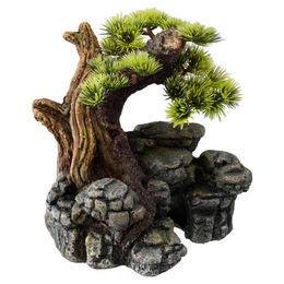 Produktbild von Aqua Della Aquariumdekoration Bonsai Kunstpflanze Grün S/M