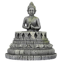 Produktbild von Aqua Della Aquariumdekoration Budur-Figur und Höhle in Grau für Fische