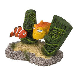 Aqua Della Aquariumdekoration Clownfisch und Kugelfisch Figur und Höhle aus Polyesterharz – Bild 1 von 2