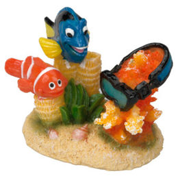 Aqua Della Aquariumdekoration Clownfisch und Paletten-Doktorfisch Figur und Höhle für Süßwasser und Meerwasser – Bild 1 von 4