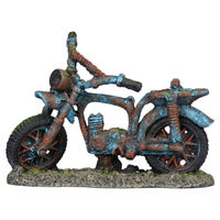 Produktbild von Aqua Della Aquariumdekoration Cross-Motorrad Figur und Höhle für Zierfische