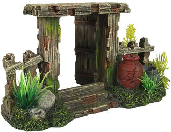 Aqua Della Aquariumdekoration Figur und Höhle für Zierfische in Grün und Braun – Bild 1 von 3
