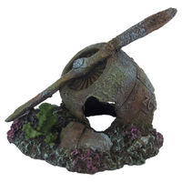 Produktbild von Aqua Della Aquariumdekoration Flugzeugpropeller Figur und Höhle Braun