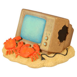 Aqua Della Aquariumdekoration Leuchtender Fernseher als Figur und Höhle für Süßwasser-Aquarien – Bild 1 von 3