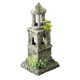 Aqua Della Aquariumdekoration Mausoleum Figur und Höhle für Zierfische Grau 14x13,5x30cm – Bild 1 von 5