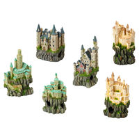 Produktbild von Aqua Della Aquariumdekoration Schloss auf Felsen Figur und Höhle in Beige