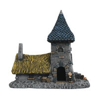 Produktbild von AQUA DELLA Aquariumdekoration Schlümpfe Waldhaus mit Gargamel Figur und Höhle ca. 17 x 9 x 17 cm