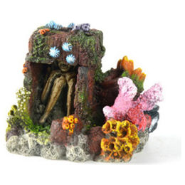 Produktbild von Aqua Della Aquariumdekoration Skelett mit Korallen für Fische 15x11x11,5 cm