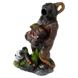 Aqua Della Aquariumdekoration Taucher Figur und Höhle in Braun für Zierfische mit Ausströmer – Bild 1 von 4