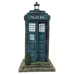 Aqua Della Aquariumdekoration Telefonzelle blau Figur und Höhle für Fische – Bild 1 von 4