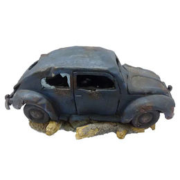Aqua Della Aquariumdekoration VW Käfer Figur und Höhle Blau 34,5 x 16,9 x 13,5 cm aus Polyresin – Bild 1 von 5