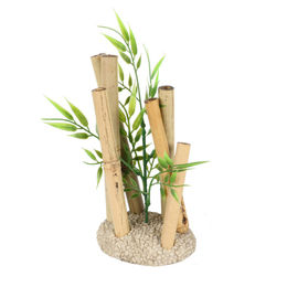 Aqua Della Bambusornament Figur und Höhle für Fische in Bunt und Beige – Bild 1 von 2