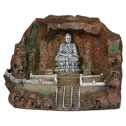 Aqua Della Buddha Aquariumdekoration Figur und Höhle in Grau für Zierfische – Bild 1 von 8