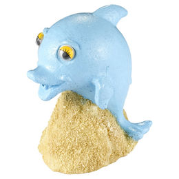 Produktbild von Aqua Della Delfin Aquarium Dekoration Figur und Höhle aus Kunstharz in Blau