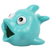 Produktbild von Aqua Della Delfin Figur und Höhle Aquarium Dekoration Blau Türkis für Fische