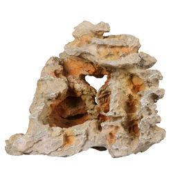 Aqua Della Drachenstein Klippe Aquariumdekoration Figur und Höhle für Süßwasser und Salzwasser Beige – Bild 1 von 2