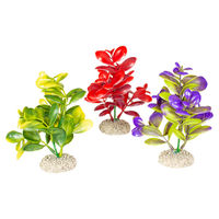 Produktbild von Aqua Della Kunstpflanze Crassula M Bunt aus flexiblem Kunststoff für Aquarien und Terrarien 16 cm