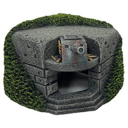 Aqua Della Militärbunker Aquarium Dekoration Höhle für Süßwasser und Salzwasser Grau 14,5x14,4x11,3cm – Bild 1 von 4