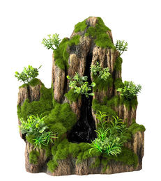 Aqua Della Moosfelsen Wasserfall Aquariumdekoration für Fische in Braun – Bild 1 von 2