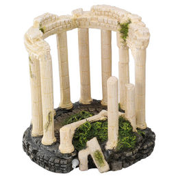 Aqua Della Römischer Pavillon Aquariumdekoration als Figur und Höhle für Fische in Braun und Beige – Bild 1 von 3