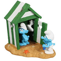 Produktbild von Aqua Della Schlümpfe Strandhütte Aquariendekoration für Süßwasser und Salzwasser aus Polyesterharz