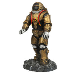Aqua Della Steampunk Taucher Aquariendekoration Figur und Höhle in Gold für Fische – Bild 1 von 3