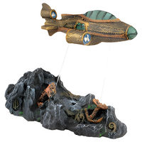 Produktbild von Aqua Della Steampunk U-Boot Aquariendekoration schwimmendes Ornament für Süßwasserfische aus Polyesterharz