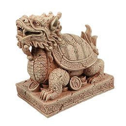 Produktbild von Aqua Della Tierkreis Schildkröte Figur aus Kunstharz Beige Größe L