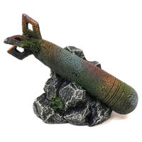 Produktbild von Aqua Della Torpedo Aquariumdekoration Figur und Höhle für Zierfische in Grün 12,9x7x10 cm