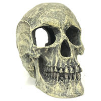 Produktbild von Aqua Della Totenkopf Figur und Höhle Aquariumdekoration für Zierfische Beige