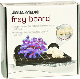 Aqua Medic Frag Board aus Keramik inklusive Halterung und 10 Coral Pins Schwarz 15x15cm für Meerwasser Korallen – Bild 1 von 4