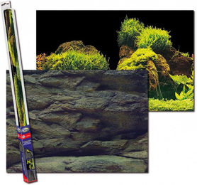 AQUA NOVA Aquarienrückwand Folie mit realistischer 3D-Optik für Fische in Grau aus Kunststoff – Bild 1 von 3
