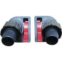 Produktbild von Aquael Absperrventil Out Red für Hypermax und Link Außenfilter 2er Pack Rot Schwarz