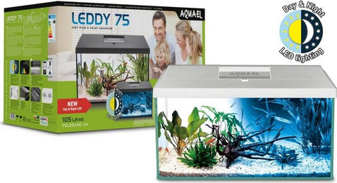 Aquael Aquarienset LEDDY Day&Night 75 2.0 LED-Beleuchtung Weiß für Aquarien bis 105 Liter – Bild 1 von 3